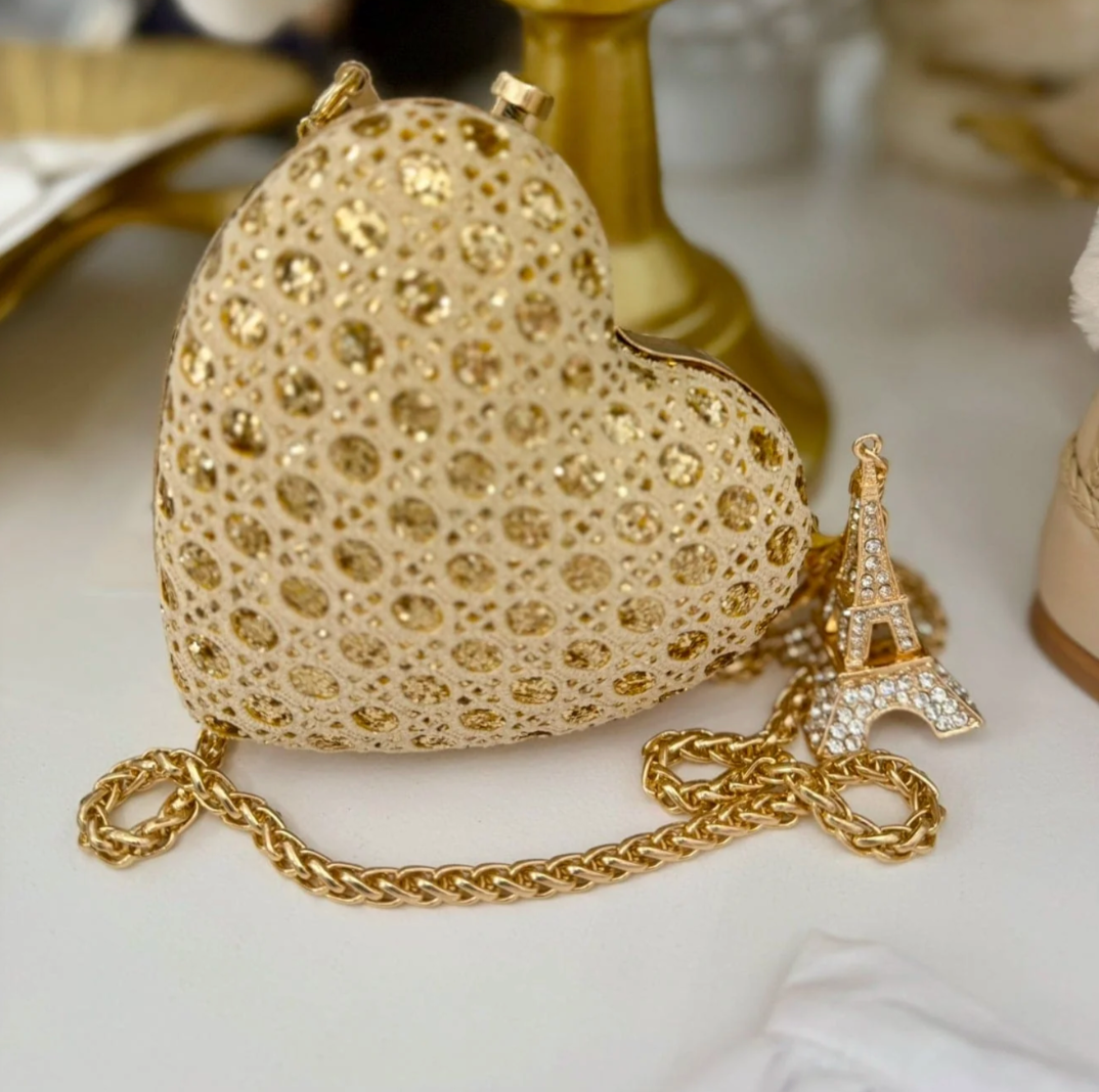 Gold Heart Bag
